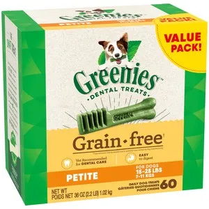 36 oz. Greenies Grain Free Petite Tub Treat Pack - Treats
